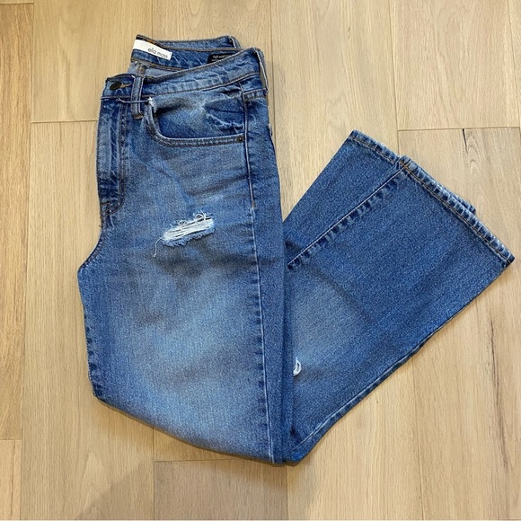 Ella Moss | High Waisted Crop Flare Ripped Jeans 💙 - Picture 1 of 8